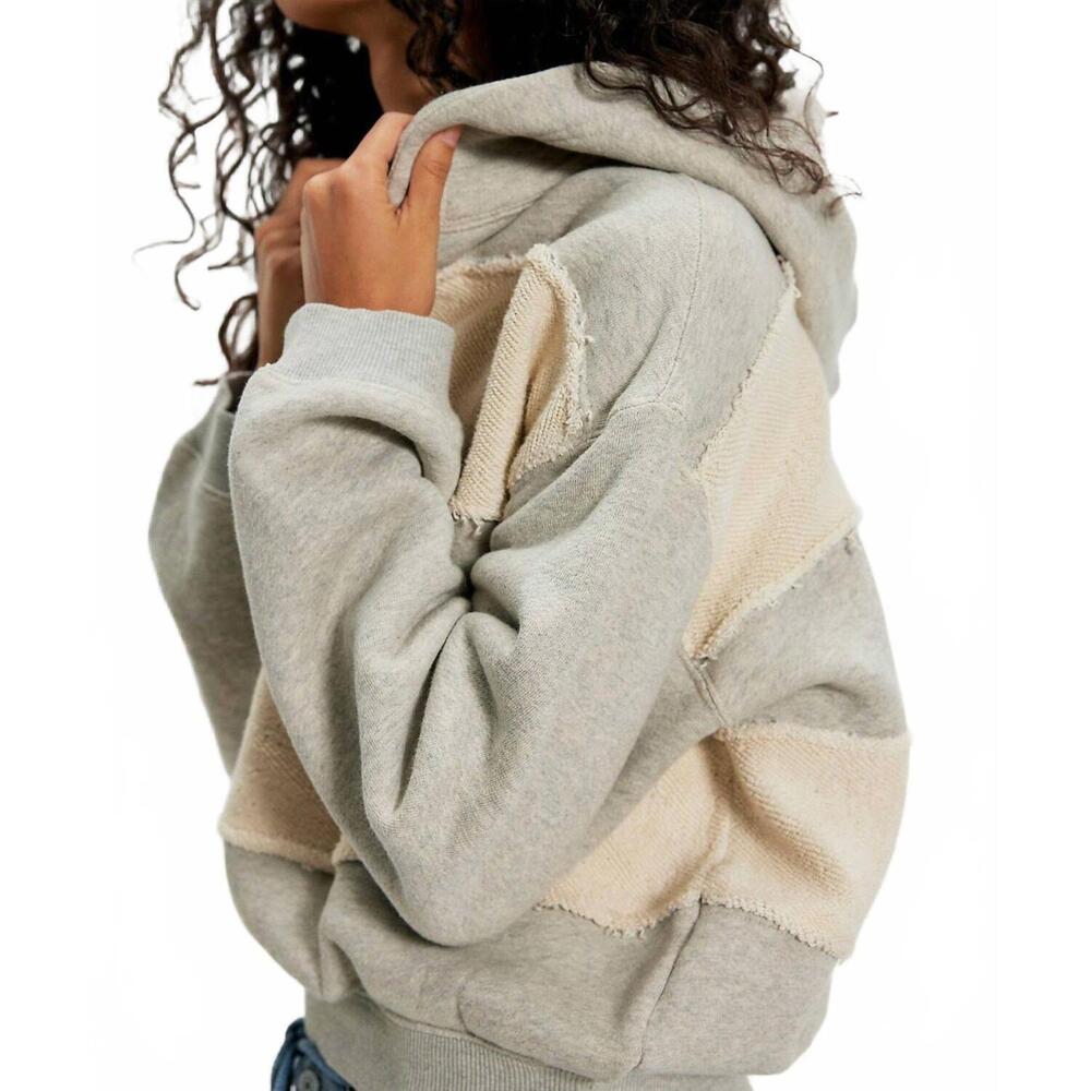 NEW FREE PEOPLE camp crush hoodie in heather grey - Picture 4 of 4